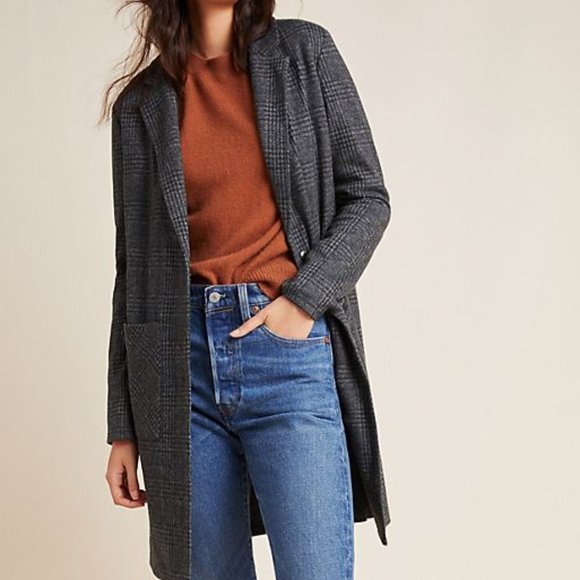 graham longline plaid blazer